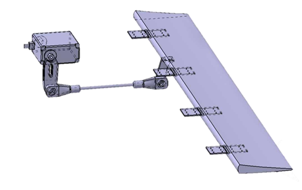 Elevon Integration and Actuation Linkage Model